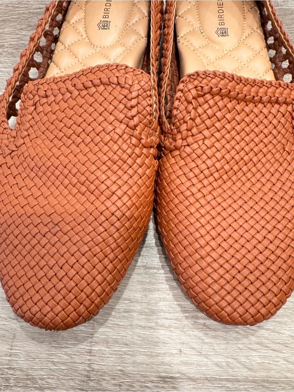 Birdies The Starling Tan Woven Loafers Flat Shoes Women's 7 Comfort Minimalist